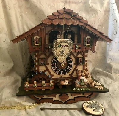 Cuckoo Clock 8-day-movement Chalet-Style 34cm by Hönes - Image 1 of 4