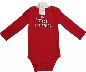 Just One You by Carter's "My First Christmas" Bodysuit NWT Size 9M Red - Imagen 1 de 4