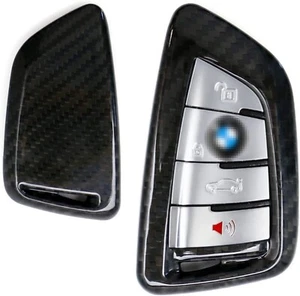 PROTECTIVE Case REAL CARBON FIBRE 3/4 BUTTON Fits X1 X4 X5 X6 5, 7 Series BMW - Picture 1 of 13