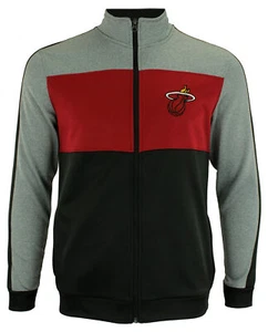 OuterStuff NBA Youth Miami Heat Performance Full Zip Stripe Jacket - Picture 1 of 4