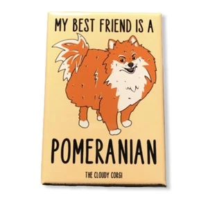 Pomeranian Dog Magnet Best Friend Cartoon Pet Art Gifts and Home Decor - Picture 1 of 12