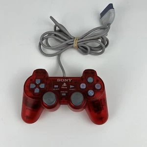 OEM Sony PlayStation 1 PS1 PSOne Clear Red DualShock Analog Controller SCPH-110 - Picture 1 of 5