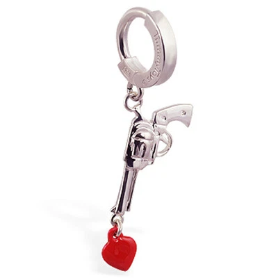 Anillo con ombligo de plata esterlina a presión TummyToys con dije de metales femeninos  Foto 1 de 2