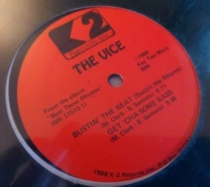 The Vice, Bustin' The Beat (Bustin The Rhyme) '88 SEALED 12" SINGLE RARE HIP HOP - Picture 1 of 4