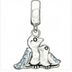Chamilia Sterling Silver  "Birds of a Feather"  Charm-Bead, NEW - Picture 1 of 1