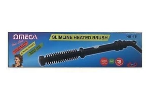 Omega Slimline 13mm Heated Hair Styling Hot Brush Black