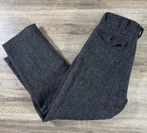 VTG Woolrich Pants Mens 34X29 Gray Wool Logger USA Malone Tweed Thick Hunting - Picture 1 of 23