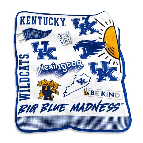 Kentucky Wildcats 50'' x 60'' Native Raschel Plush Throw Blanket Cover