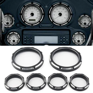 Motor CNC Speedometer Board Burst Gauge Bezel For Harley Touring FLHT FLHX 96-13 - Picture 1 of 10
