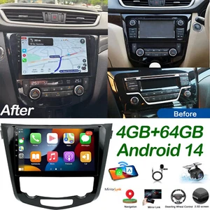 Android 14 Radio Stereo GPS Sat Nav Carplay For Nissan X-Trail T32 Qashqai J11 - Picture 1 of 22