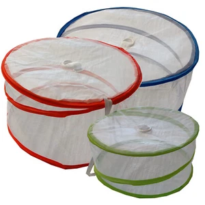 3 piece FOLDING FOOD COVER SET picnic party bbq cake caravan motorhome - Picture 1 of 4