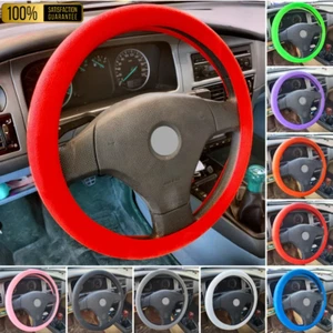 Universal Silicone Car Steering Wheel Cover For 32-40cm/12.6-15.7inch Elastic An - Picture 1 of 24