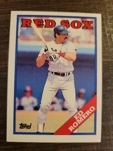 Tarjeta de béisbol Ed Romero #37 1988 Topps casi nueva/m Medias Rojas - Imagen 1 de 2