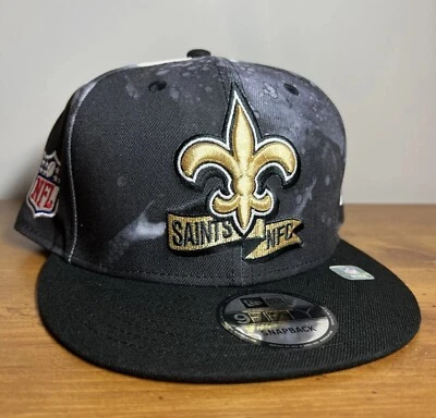 Бейсболка New Orleans Saints New Era 9FIVE 2022 боковая линия чернила краситель бейсболка NFL новая с ценниками - Изображение 1 из 4