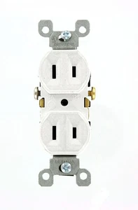 223-W 15 Ampere, 125V, Presa Duplex, Grado Residenziale, Non a Terra, Bianco... - Foto 1 di 1