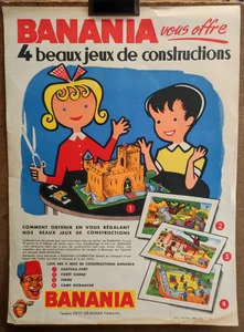 Affiche originale ancienne Banania vous offre... Château fort /RS401 - Imagen 1 de 3