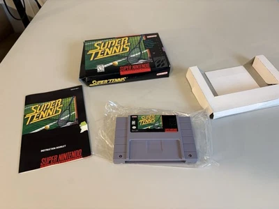 Super Tennis (Super Nintendo Entertainment System, 1991) CIB Complete In Box - Image 1 of 4