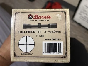 Burris Fullfield II Hunting Scope, Ballistic Plex Reticle 3-9X40mm 200162 - Picture 1 of 6