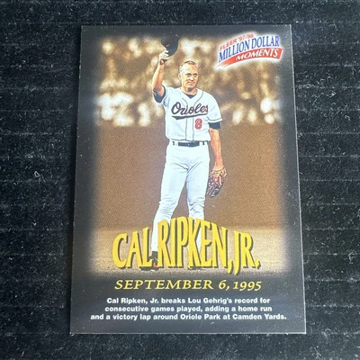 1997 Fleer Million Dollar Moments #8 Cal Ripken Jr. Baltimore Orioles HOF - Image 1 of 2