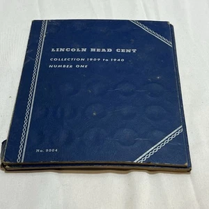 Carpeta/álbum de monedas de centavo cabeza Lincoln Whitman #9004 1909-1940 - vacío - Imagen 1 de 6