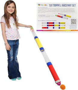 Toy Tunnel Raceway Track Set, Toy Car/Ball Ramp Play Set by Meavia Toys - Picture 1 of 9