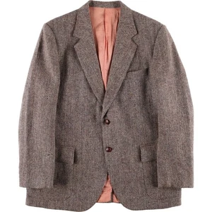 Vintage Harris Tweed herringbone wool tailored jacket size M men's size M - Picture 1 of 21