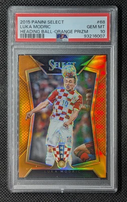 Luka Modric 2015-16 Panini Select Orange Prizm #/149 PSA 10 pop 3 - Image 1 of 2
