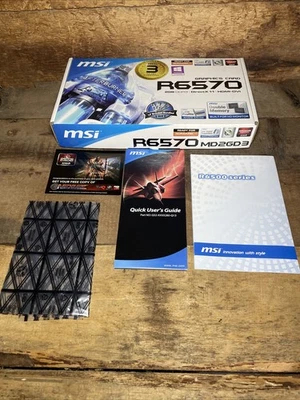 MSI Radeon 6570 1GB DDR3 Graphics Card *BOX AND MANUALS ONLY* - Image 1 of 4