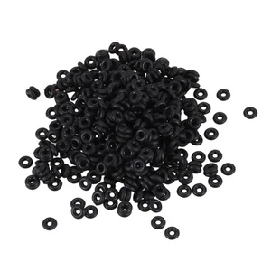 500 Schwarze Gummistopperringe / Silikonperlen Passen Zu Europäischen Clipp7353 - Picture 1 of 8