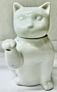 Vintage White Porcelain Cat Creamer - Picture 1 of 5