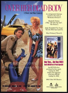 OVER HER DEAD BODY__Orig. 1991 Trade print AD __ELIZABETH PERKINS_JUDGE REINHOLD - Picture 1 of 1