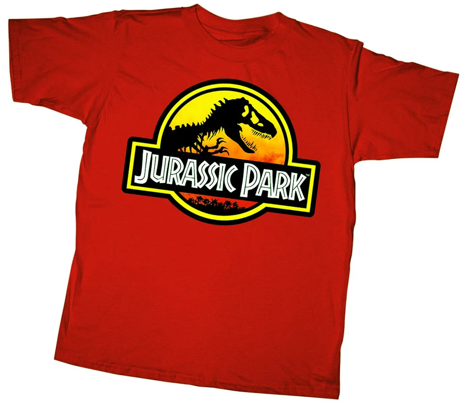 Jurassic Park Outlined Logo Youth T-Shirt -Official Jurassic World Dinosaurs Tee - Image 1 of 1