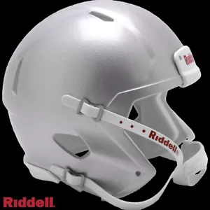 Kit de casco de fútbol americano Mini en blanco Riddell Speed plateado metálico - Imagen 1 de 16