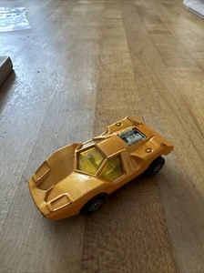 Corgi Juniors Growlers Marcos XP Yellow orange Gold 10 Spoke wheels car MB73 - Picture 1 of 12