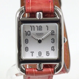 OROLOGIO HERMES MANTELLO COD CC1.210A DOPPIO TOUR MOVIMENTO QUARZO SS PELLE DONNA - Foto 1 di 3