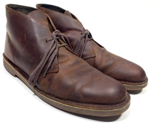 Clarks Bushacre 2 Chukka Boots Mens US 10 M Dark Brown Leather Classic 34135 - Picture 1 of 10