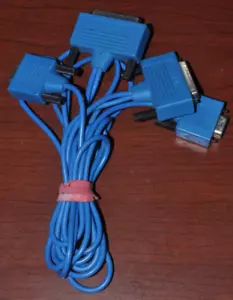Traveling Software Serial Null Modem Cable 9 and 25 Pin DB9 DB25 Blue 8' Laplink - Picture 1 of 3