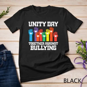 Together Against Bullying Orange Anti Bully Unity Day Kids Unisex T-shirt - Picture 1 of 15