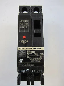 I-T-E SIEMENS E22B025 25AMP 240VAC 2 POLE CIRCUIT BREAKER - Picture 1 of 4