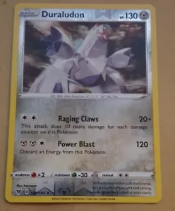 POKEMON TCG CARD - SWSH - VIVID VOLTAGE - DURALUDON 129/185 (REV HOLO) NM - Foto 1 di 1