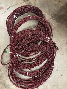 WAREHOUSE BOX - SET OF 6 - DECOR? BLACK/RED REALLY SOFT 50' ROPES - Picture 1 of 2