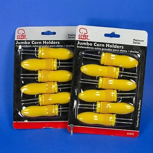 CORN HOLDERS CHEF CRAFT 12 COMFORT JUMBO SOFT GRIP OR 12 HEAT RESISTANT PLASTIC - Picture 1 of 7