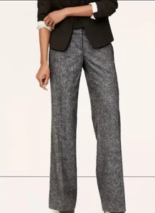 Ann Taylor Loft Women Size 6 Wool Dark Gray Marisa Modern Bootcut Pants $79.50 - Picture 1 of 14