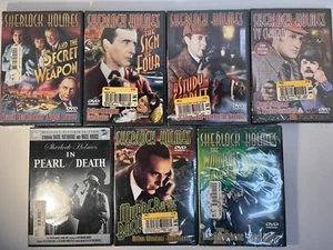 Sherlock Holmes Classic DVD Collection (Lot of 7) Basil Rathbone, Arthur Wontner - Picture 1 of 17