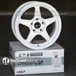 1 CIRCUIT PERFORMANCE CP22 16X7 5x114.3 +35 GLOSS WHITE WHEEL SPOON SW388 STYLE - Picture 1 of 10