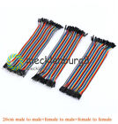 Each for 40pcs Dupont Wire Color Jumper Cable 20cm 2.54mm 1P-1P Female Male NEW