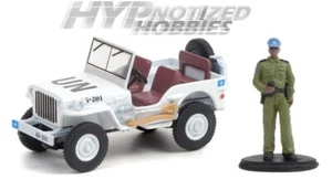 GREENLIGHT 1:64 UNITED NATIONS 1942 WILLYS MB JEEP WITH UN OFFICER WHITE 97110-A - Picture 1 of 1