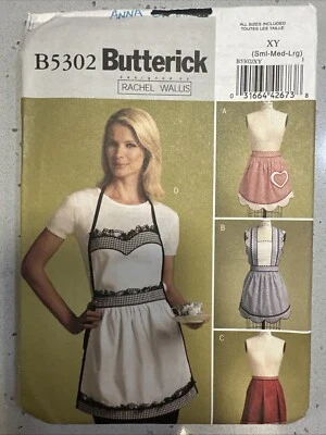 B5302 Butterick  Ladies Apron Sewing Pattern  Rachel Wallis Sml-Med-Lrg  UNCUT - Image 1 of 2