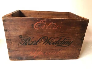 1907-1920 PEARL WEDDING~WHISKEY~WOOD CRATE PRE PROHIBITION UNITED WINE & TRADING - Picture 1 of 12