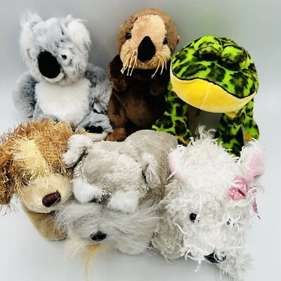 Webkinz Lot Of 6 Schnauzer, White Terrier, Koala  Stuffed Animals -No Codes - Image 1 of 4